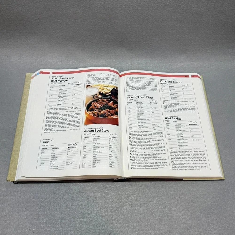 Vintage 1985 La Cuisine The Complete Book Of French Cooking HC DJ France Region